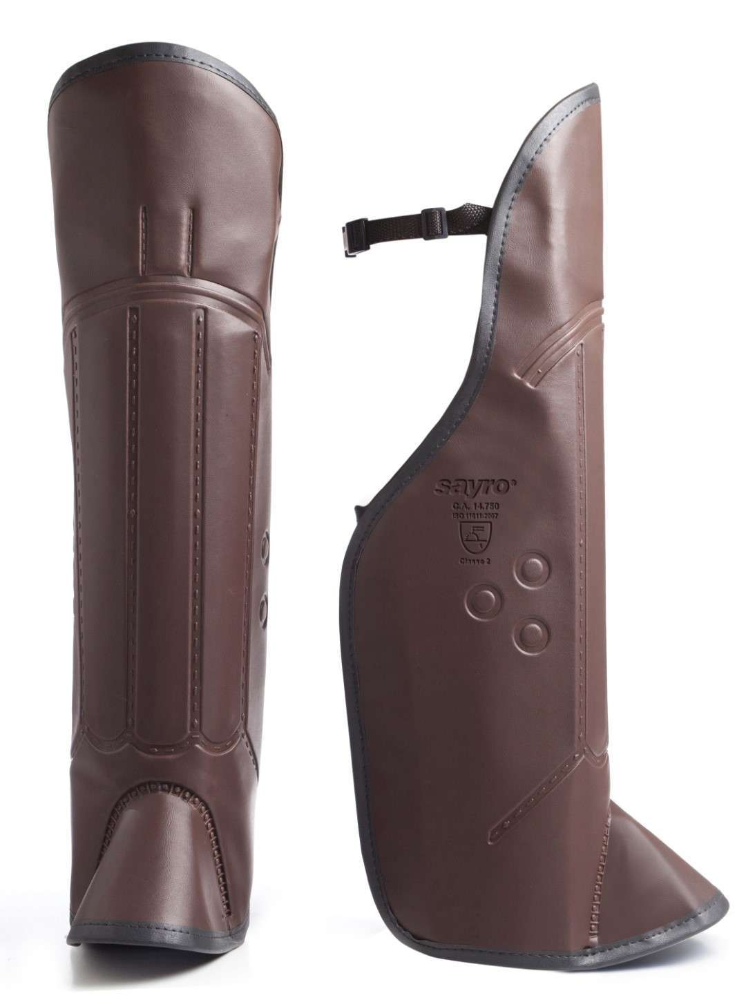 Safety Gaiter with PVC splints, knee pad and velcro closing  SRO 252